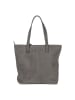SPARWELL Leder-Schultertasche "Alice" in Grau - (B)34 x (H)41 x (T)12 cm