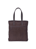 SPARWELL Leder-Schultertasche "Ashlee" in Braun - (B)39 x (H)41 x (T)10 cm