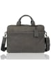 SPARWELL Leren laptoptas "Risto" grijs - (B)41 x (H)31 x (D)11 cm