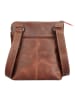SPARWELL Leder-Umhängetasche "Worldly wilbur" in Hellbraun - (B)21 x (H)25 x (T)5 cm