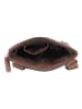 SPARWELL Leren schoudertas "Worldly wilbur" lichtbruin - (B)21 x (H)25 x (D)5 cm
