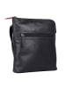 SPARWELL Leder-Umhängetasche "Worldly wilbur" in Schwarz - (B)21 x (H)25 x (T)5 cm