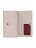 Bellicci Leren portemonnee "Calista" beige - (B)18 x (H)10 x (D)3 cm