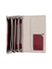 Bellicci Leren portemonnee "Calista" beige - (B)18 x (H)10 x (D)3 cm