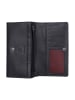Bellicci Leder-Geldbörse "Calista" in Schwarz - (B)18 x (H)10 x (T)3 cm