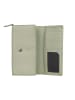 Bellicci Leder-Geldbörse "Calvina" in Grün - (B)19 x (H)10 x (T)3 cm