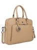 Bellicci Leder-Businesstasche "Cameron" in Beige - (B)40 x (H)28 x (T)7 cm