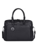 Bellicci Leder-Henkeltasche "Cameron" in Schwarz - (B)40 x (H)28 x (T)7 cm