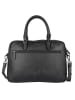 Bellicci Leder-Henkeltasche "Cameron" in Schwarz - (B)40 x (H)28 x (T)7 cm