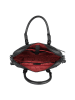 Bellicci Leder-Henkeltasche "Cameron" in Schwarz - (B)40 x (H)28 x (T)7 cm