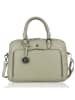 Bellicci Leren handtas "Cameron" groen - (B)40 x (H)28 x (D)7 cm
