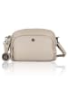 Bellicci Leder-Umhängetasche "Capri" in Beige - (B)26 x (H)17 x (T)10 cm