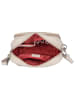 Bellicci Leder-Umhängetasche "Capri" in Beige - (B)26 x (H)17 x (T)10 cm