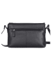 Bellicci Leder-Umhängetasche "Cardi" in Schwarz - (B)26 x (H)18 x (T)7 cm