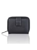 Bellicci Leder-Geldbörse "Carmela" in Schwarz - (B)9 x (H)12 x (T)2 cm