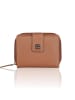 Bellicci Leren portemonnee "Carmela" lichtbruin - (B)9 x (H)12 x (D)2 cm