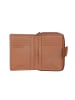 Bellicci Leren portemonnee "Carmela" lichtbruin - (B)9 x (H)12 x (D)2 cm