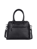 Bellicci Leren handtas "Carol" zwart - (B)33 x (H)26 x (D)16 cm