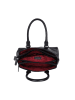 Bellicci Leren handtas "Carol" zwart - (B)33 x (H)26 x (D)16 cm