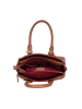 Bellicci Leder-Henkeltasche "Carol" in Hellbraun - (B)33 x (H)26 x (T)14 cm