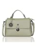Bellicci Leder-Henkeltasche in Grün - (B)29 x (H)22 x (T)10 cm