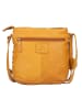 Bellicci Leder-Umhängetasche "Pamila" in Senf - (B)23 x (H)24 x (T)8 cm