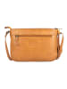 Bellicci Leder-Umhängetasche "Paige" in Senf - (B)25 x (H)18 x (T)5 cm