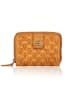 Bellicci Skórzany portfel "Percy" w kolorze jasnobrązowym - 10 x 13 x 3 cm