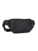 Bellicci Leren borstbuidel "Charmaine" zwart - (B)40 x (H)17 x (D)6 cm