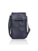 Bellicci Leren smartphone "Cherie" donkerblauw - (B)11 x (H)19 x (D)3 cm