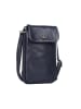 Bellicci Leren smartphone "Cherie" donkerblauw - (B)11 x (H)19 x (D)3 cm