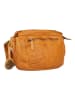 Bellicci Leder-Umhängetasche in Senf - (B)25 x (H)22 x (T)8 cm