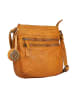 Bellicci Leder-Umhängetasche "Cynthia" in Senf - (B)22 x (H)24 x (T)9 cm