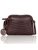 Bellicci Leder-Umhängetasche "Eloise" in Braun - (B)22 x (H)17 x (T)4 cm