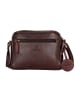 Bellicci Leren schoudertas "Eloise" bruin - (B)22 x (H)17 x (D)4 cm