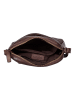 Bellicci Leren schoudertas "Eloise" bruin - (B)22 x (H)17 x (D)4 cm