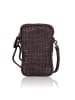 Bellicci Leder-Handytasche "Everly" in Braun - (B)11 x (H)19 x (T)2 cm