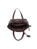 Bellicci Leren schoudertas "Kayden" bruin - (B)35 x (H)44 x (D)12 cm