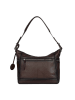 Bellicci Leren schoudertas "Kristiana" bruin - (B)40 x (H)27 x (D)8 cm
