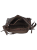 Bellicci Leren schoudertas "Kristiana" bruin - (B)40 x (H)27 x (D)8 cm