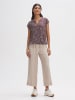 OPUS Shirt auberginekleurig/zwart/wit