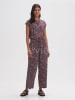 OPUS Jumpsuit pruimkleurig/wit/zwart
