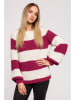 made of emotion Sweter w kolorze różowo-kremowym