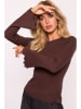made of emotion Longsleeve in Braun