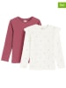 COOL CLUB 2-delige set: longsleeves paars/wit