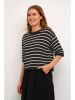 Kaffe Pullover in Schwarz/ Creme
