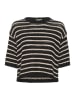 Kaffe Pullover in Schwarz/ Creme