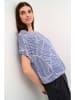 Kaffe Bluse in Blau/ Weiß