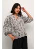 Kaffe Bluse in Hellgrau/ Creme