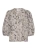 Kaffe Bluse in Hellgrau/ Creme